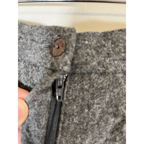 Vintage Wool Pant Straight Leg 16 Gray Retro Preppy Old Money Neutral Classic - Picture 7 of 13